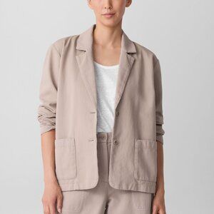 Eileen Fisher NWT s. XL Garment-Dyed Utility Cotton Blazer